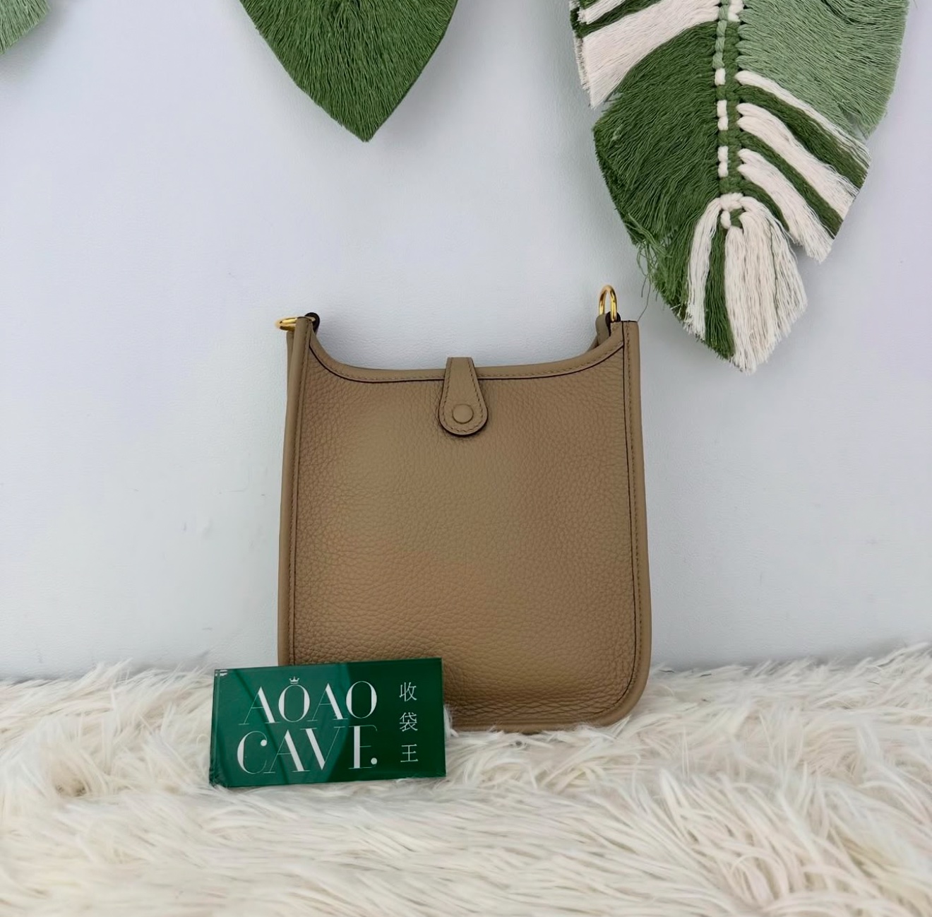 Hermes 閑置品🌟 Mini Evelyne 馬爾法米色 B Stamp 2024年 全套有單